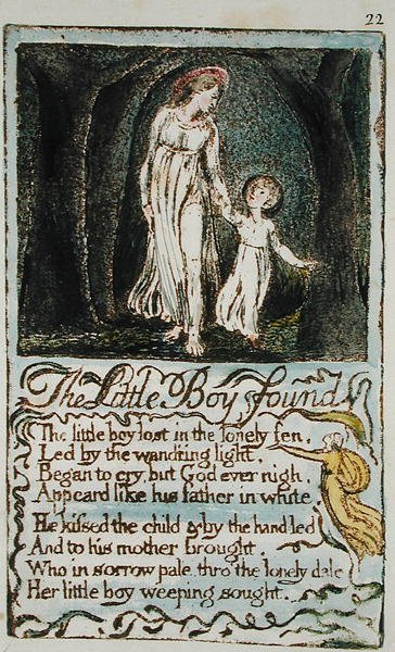 The Little Boy Found, illustration from Songs of Innocence and of Experience (Bentley Copy L) by William Blake